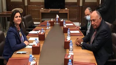 وزير الخارحية يبحث مع نظيرته الليبية التسوية السياسية الشاملة للأزمة في ليبيا