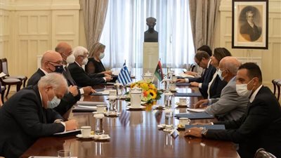 جلسة مباحثات ليبية يونانية حول سبل تطوير آفاق التعاون ومستجدات الأوضاع فى ليبيا