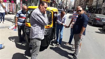 حي المنتزه أول يشن حملات مكبرة تسفر عن التحفظ على 19 توكتوك وتريسيكل