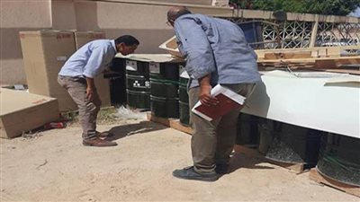 تموين الإسكندرية: ضبط مخزن به مواد كيماوية مجهولة المصدر
