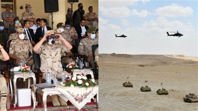 وزير الدفاع يشهد تنفيذ المرحلة الختامية لمناورات 
