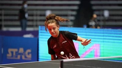 هنا جودة تصعد لربع نهائي بطولة لشبونة الدولية لناشئات تنس الطاولة