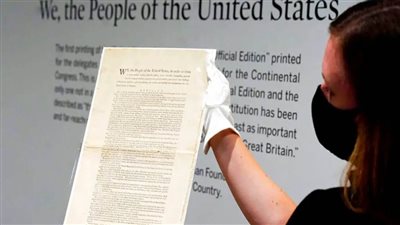 نسخة نادرة من الدستور الأمريكي تُعرَض بمزاد مقابل 20 مليون دولار