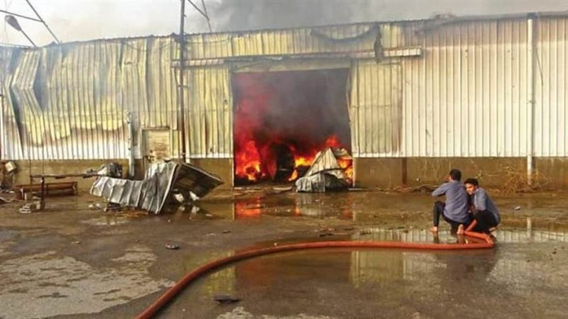 قصفت منشأة صناعية