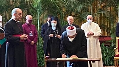 الإمام الأكبر يوقع على نداء قادة الأديان بشأن التغير المناخي
