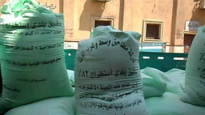 ضبط شخص ونجله بحوزتهما 51 طن دقيق بلدي مدعم قبل ترويجه بالسوق السوداء بالقاهرة