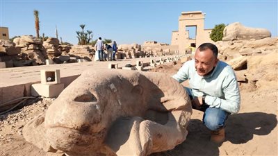 الانتهاء من ترميم رؤوس الكباش 