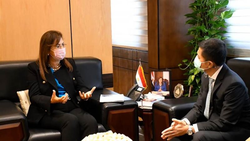 وزيرة التخطيط وسفير