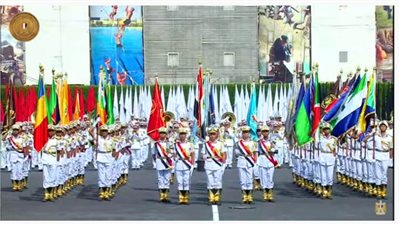 الرئيس السيسي يشهد مراسم تسليم وتسلم القيادة بين طلبة كلية الشرطة