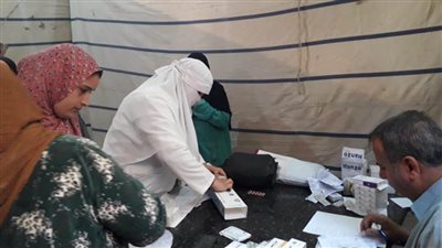 حياة كريمة.. تنفيذ قافلة سكانية شاملة بكفر الدوار