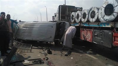 ننشر أسماء المصابين في حادث تصادم ميكروباص وسيارة نقل بالدقهلية