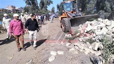 إزالة 23 حالة تعد على أملاك الدولة بكفر الشيخ