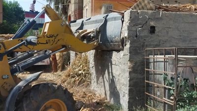 إزالة 18 حالة تعدٍّ على أراضٍ تابعة للري والهيئة العامة للطرق والكباري بمركز الغنايم