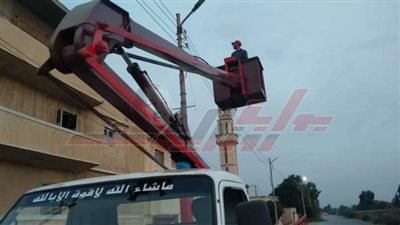 رفع كفاءة منظومة الإنارة والنظافة ببيلا في كفر الشيخ