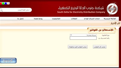 رابط استعلام عن فاتورة الكهرباء جنوب الدلتا.. اعرف الخطوات كاملة