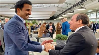 الرئيس السيسي يلتقي أمير قطر على هامش قمة المناخ بجلاسكو
