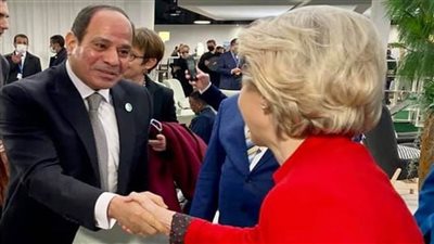 الرئيس السيسي يلتقي رئيس رئيس المفوضية الأوروبية في جلاسكو