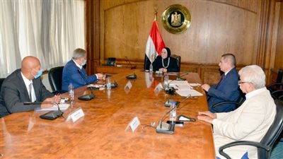 وزيرة الصناعة تعقد اجتماعا مع  منتجي الأدوات الصحية لبحث سبل ترشيد استهلاك  المياه
