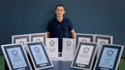 محمود أيوب ابن الوادي الجديد يحطم الأرقام القياسية بموسوعة جينيس العالمية