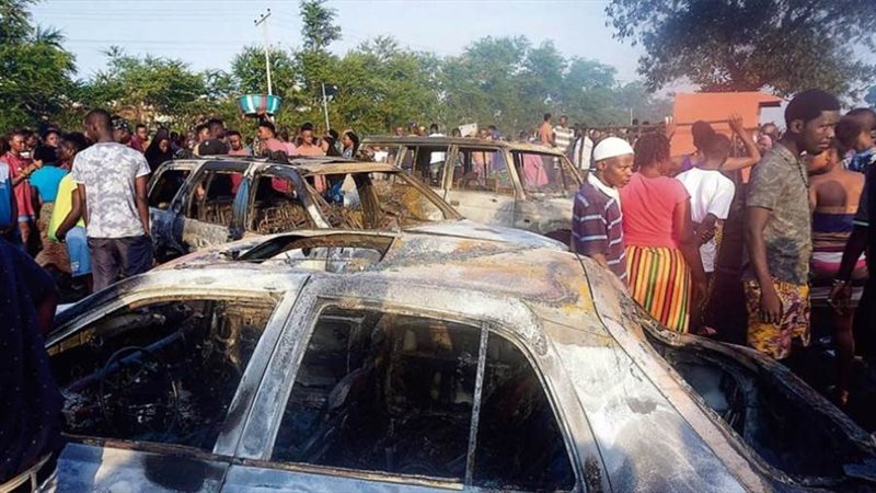 انفجار صهريج وقود