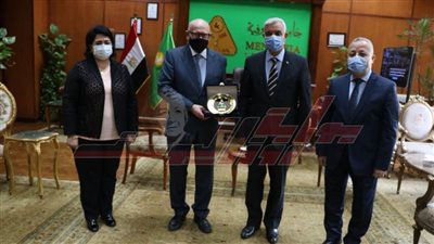 رئيس جامعة المنوفية يستقبل رئيس الهيئة القومية لسلامة الغذاء