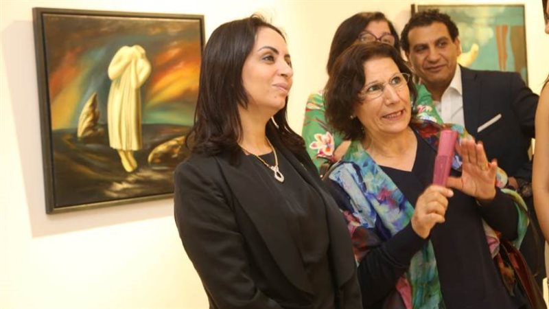 مايا مرسي خلال المعرض