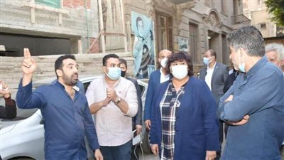 وزيرة الثقافة تتفقد آثار الحريق بمسرح الجزويت