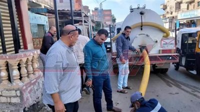 تسليك وتطهير صفايات الأمطار وخطوط الصرف بكفر الشيخ