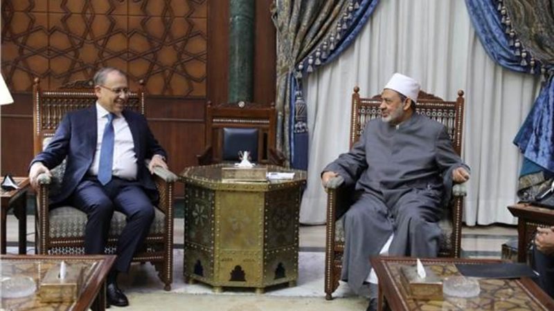 شيخ الأزهر مع سفير