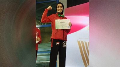 بطلة جامعة دمياط تفوز بالميدالية الذهبية ببطولة افريقيا