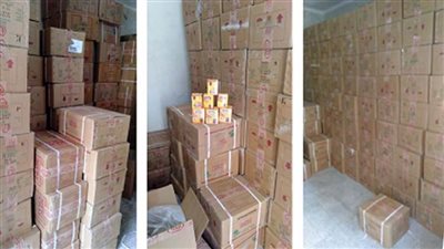 ضبط مسؤول عن مخزن بالقاهرة يحوي مواد غذائية مجهولة المصدر