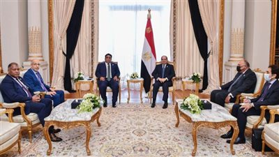 الرئيس السيسي يجدد تأكيده دعم المسار السياسي لتسوية الأزمة  الليبية خلال لقائه المنفي 