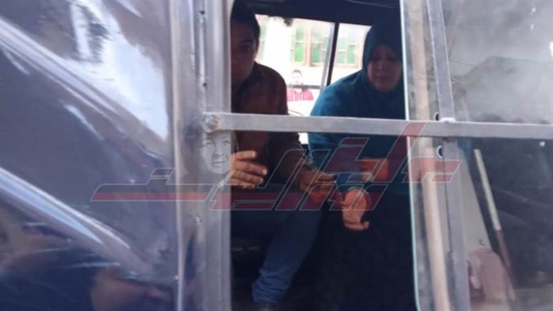 لحظة القبض علي السيدة