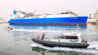 مغادرة ناقلة غاز يونانية محملة بـ58 ألف طن غاز مسال ميناء دمياط