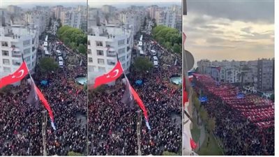 مليونية في مرسين التركية تطالب برحيل 