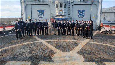 طلاب جامعة حلوان في زيارة للقاعدة البحرية بالإسكندرية