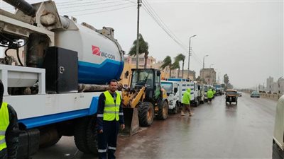 سقوط أمطار غزيرة بمدن ومراكز البحيرة وانتشار فرق الأزمات لرفع آثار الأمطار