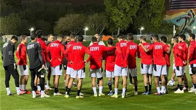 منتخب مصر يؤدي مرانه استعدادًا لمواجهة الأردن في كأس العرب