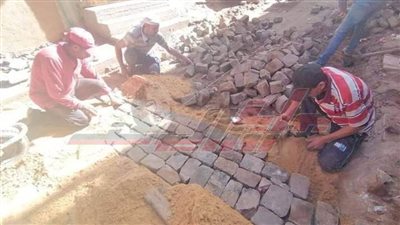 كفر الشيخ: حملات نظافة وفك وتركيب الطوب البوبيه بمدينة فوه