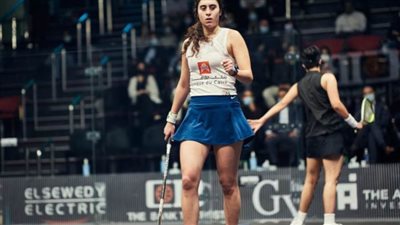 نور الشربيني ثاني المتأهلين لنصف نهائي بطولة بلاك بول للإسكواش