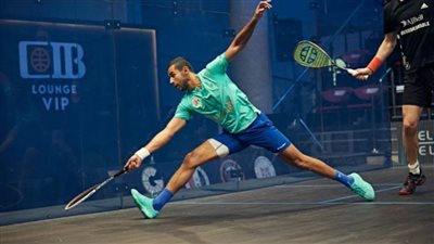 محمد الشربيني يتأهل إلى الدور الثاني من بطولة بلاك بول للإسكواش