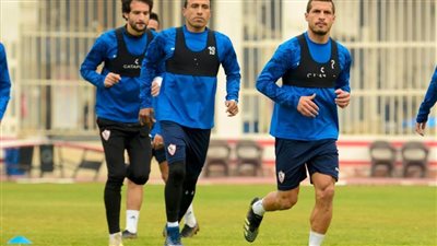 تدريبات تأهيلية لطارق حامد في مران الزمالك 