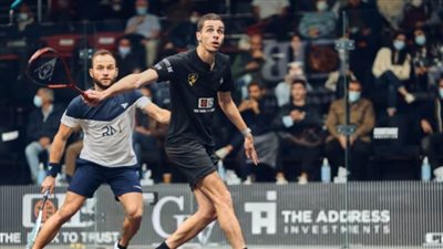 علي فرج يتأهل إلى نصف نهائي بطولة بلاك بول للإسكواش