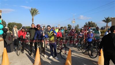 البشبيشي يطلق إشارة ماراثون ضمن المشروع القومي للدراجات بكفرالشيخ 
