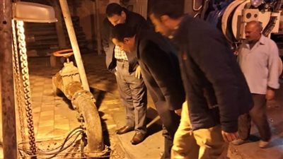 المرور على محطات الصرف بالتزامن مع رفع تراكمات مياه الأمطار بالبحيرة