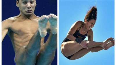 مهاب مهيمن ومها عبدالسلام يحتلان المركز السابع بمهرجان الغطس العالمي