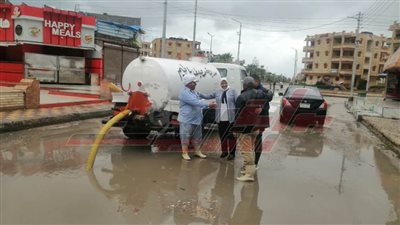متابعة مستمرة لرفع مخلفات الأمطار بكفر الشيخ