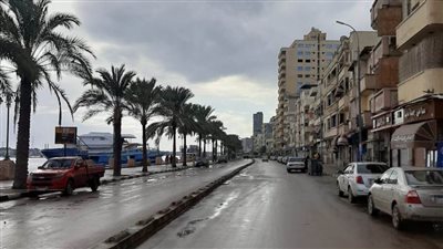 سقوط أمطار غزيرة على مدن ومراكز محافظة البحيرة