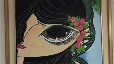 لوحات فنية لأجمل المعاني الإنسانية فى معرض 