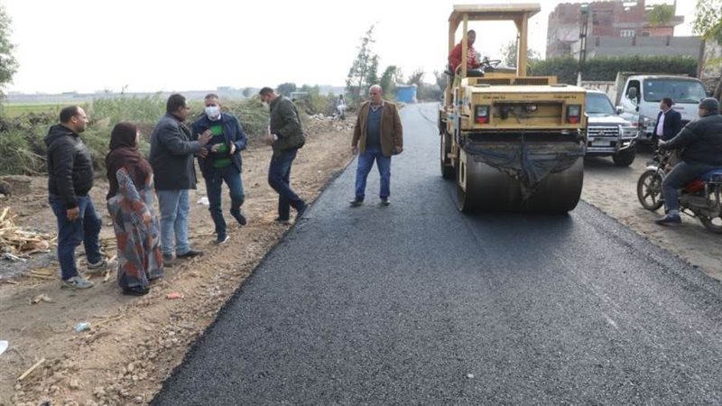 رصرف الطرق بمنوف